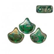 Ginko Leaf Bead kralen 7.5x7.5mm Emerald Rembrandt